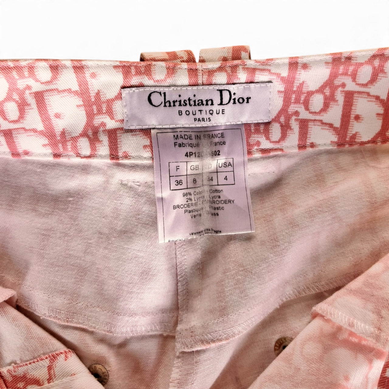 Christian Dior John Galliano 2004 Monogram Trotter Embellished Pants