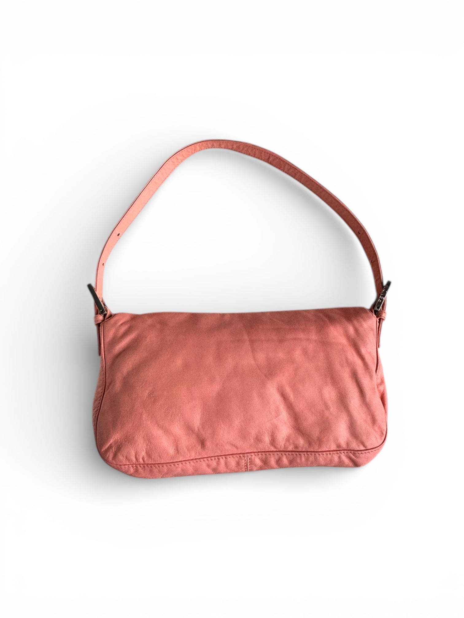 Fendi 2000s Pink and Yellow Leather Baguette