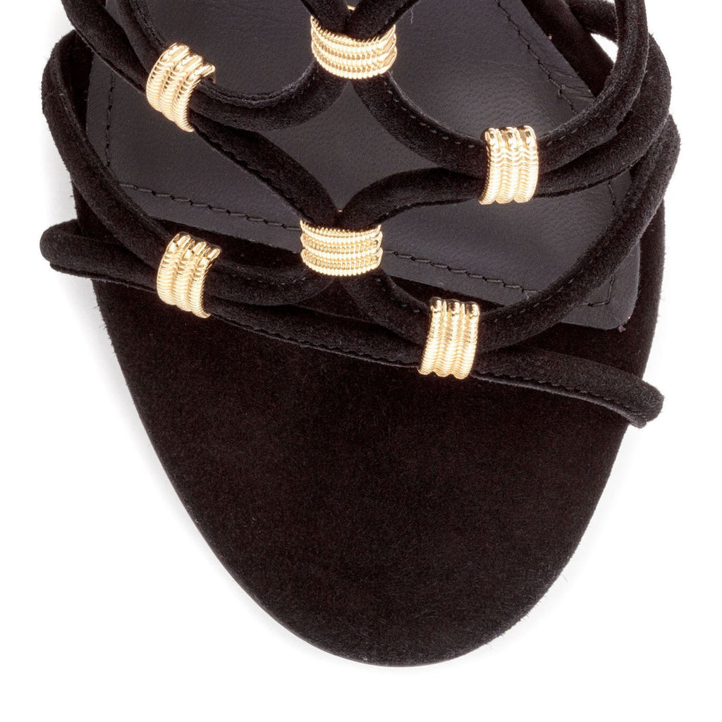 Ferragamo Black Suede Heels EU 41