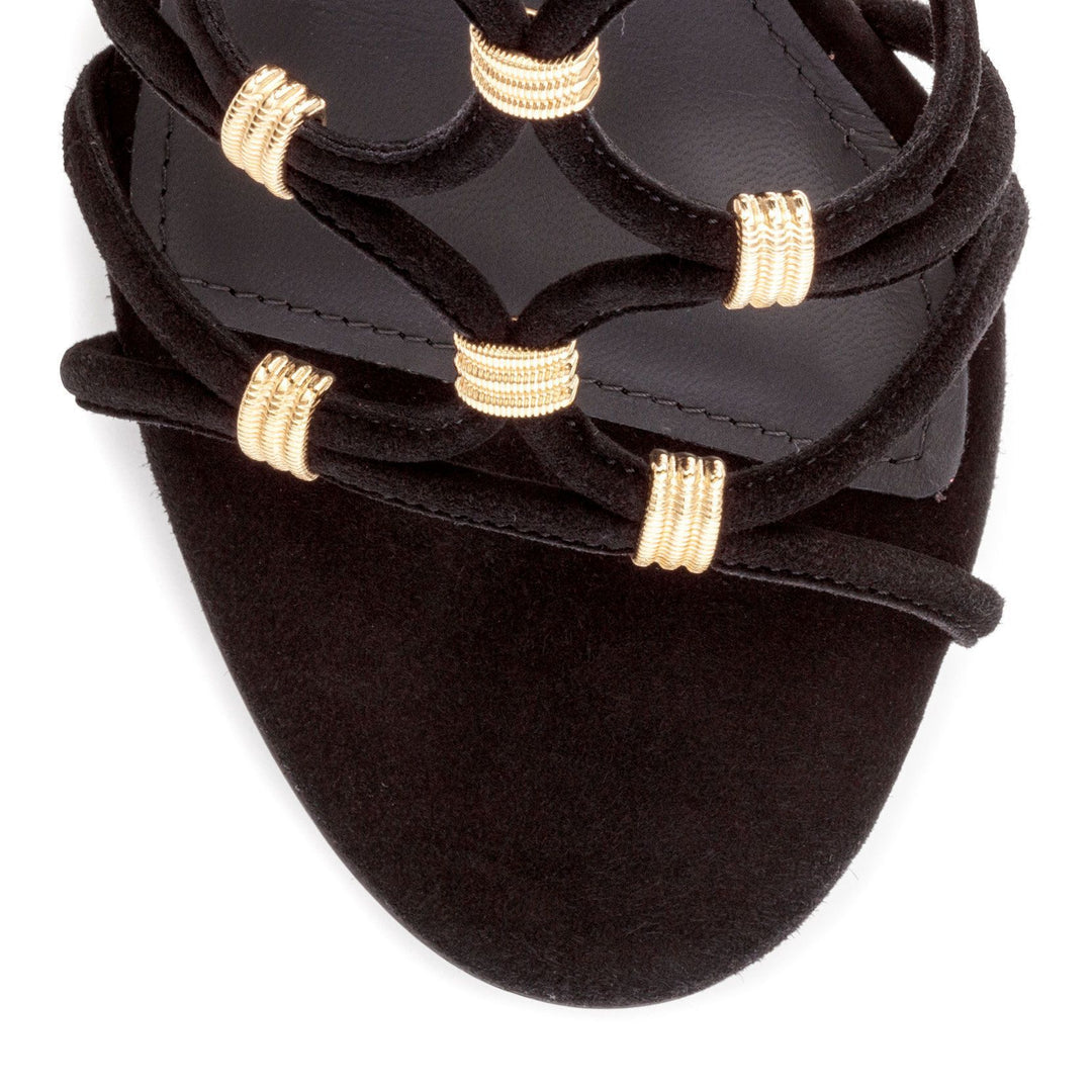 Ferragamo Black Suede Heels EU 41