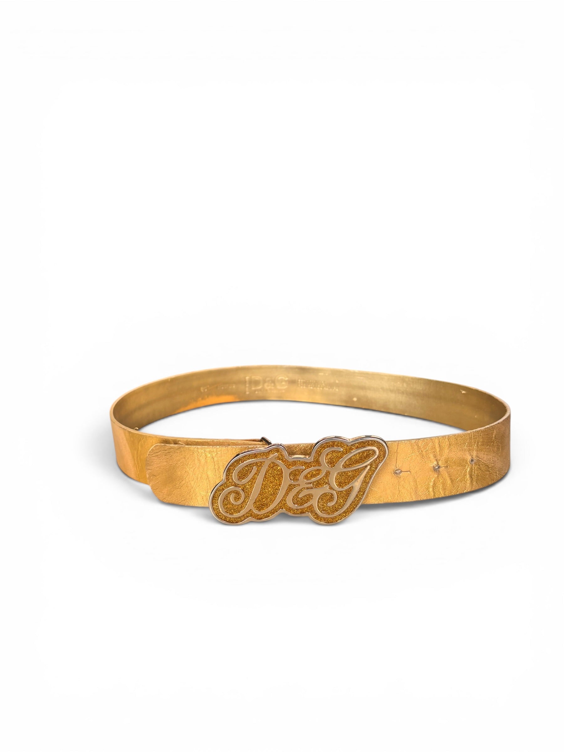Dolce & Gabbana Metallic Gold Belt