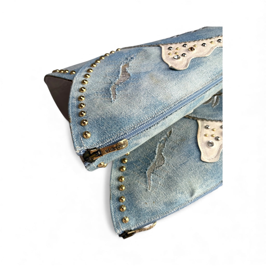 El Dantes Denim Distressed Boots 39