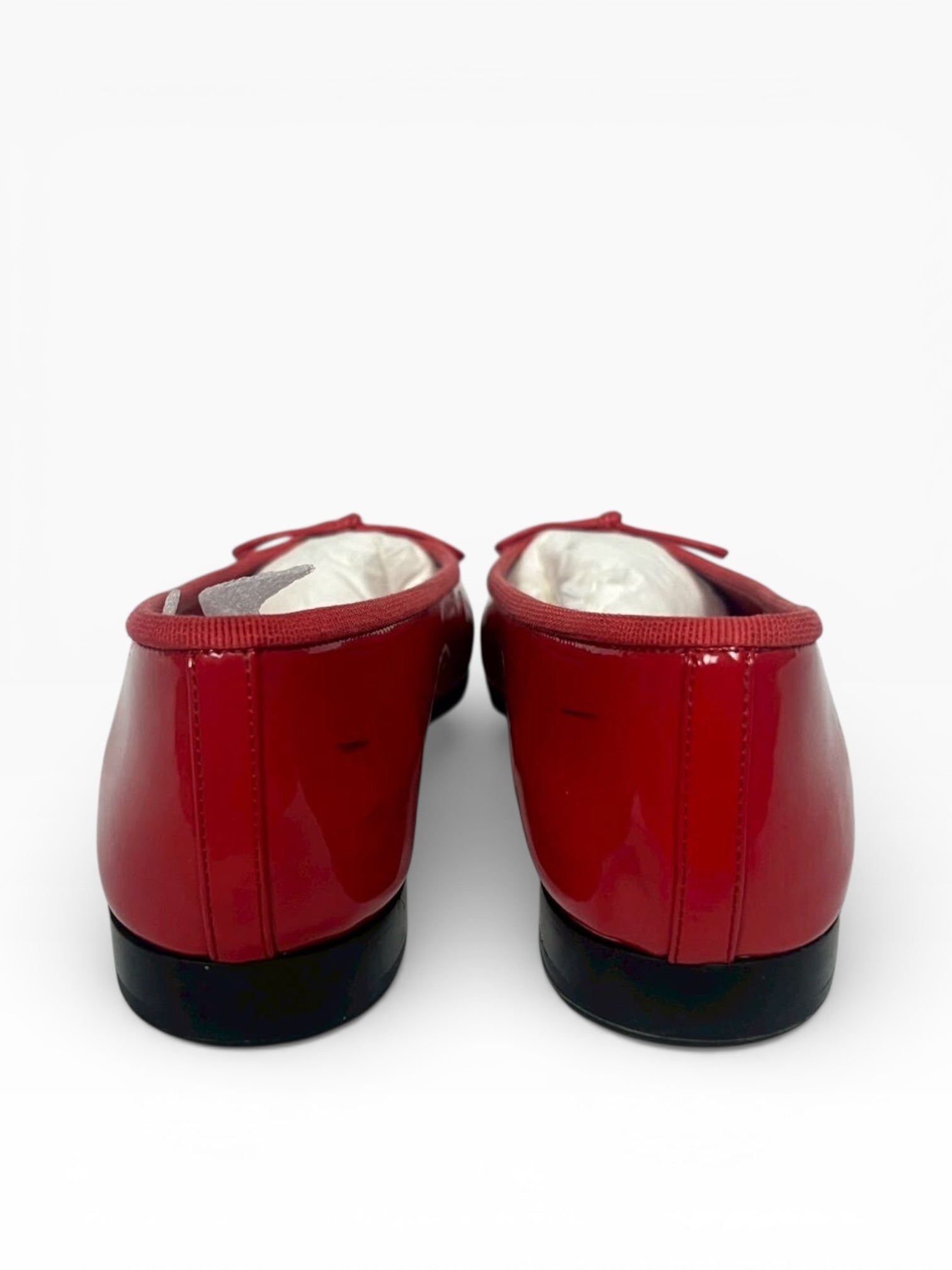 Chanel Red Patent Leather Ballet Flats 37