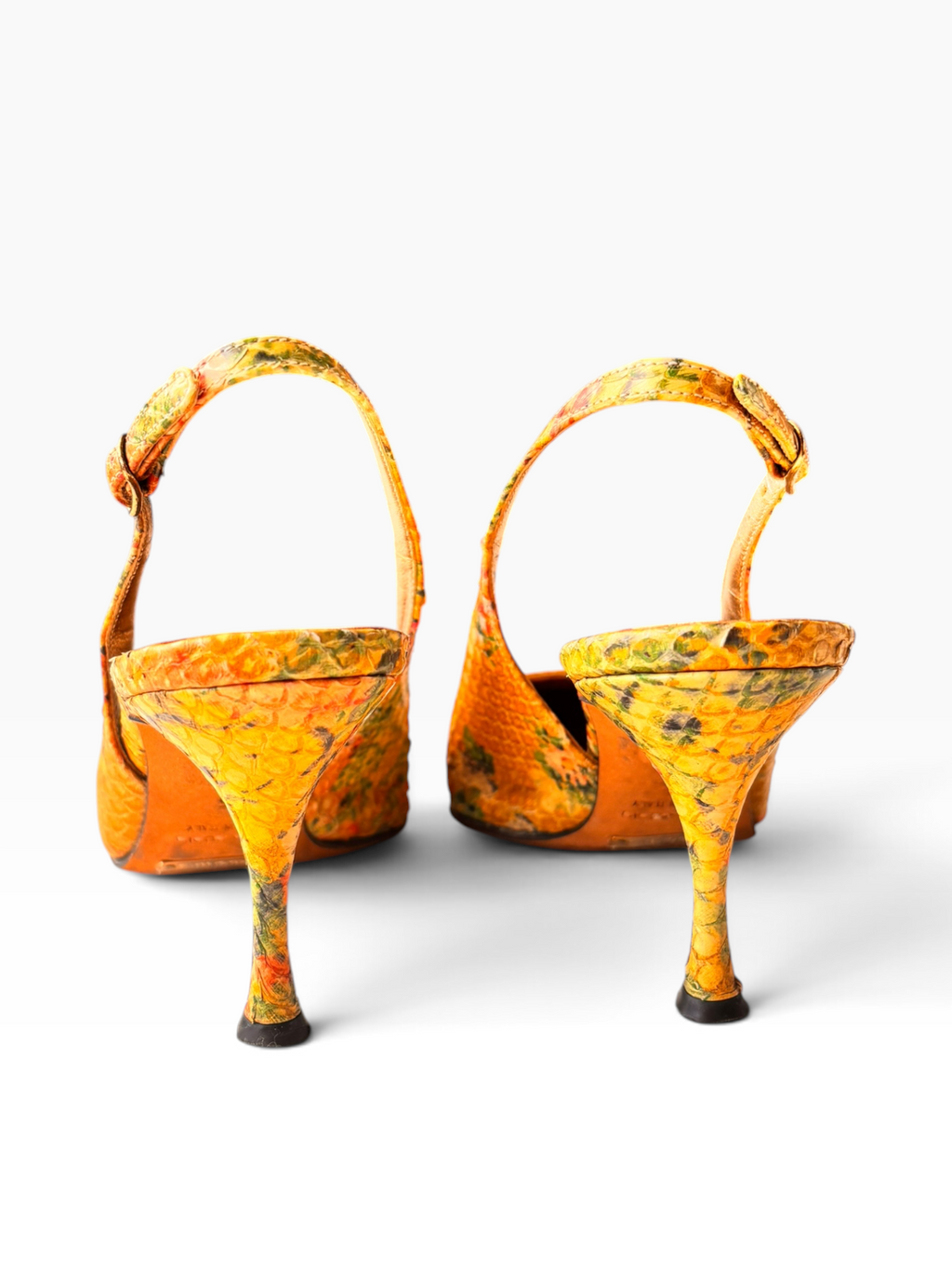 Dolce & Gabbana Floral Snakeskin Heels