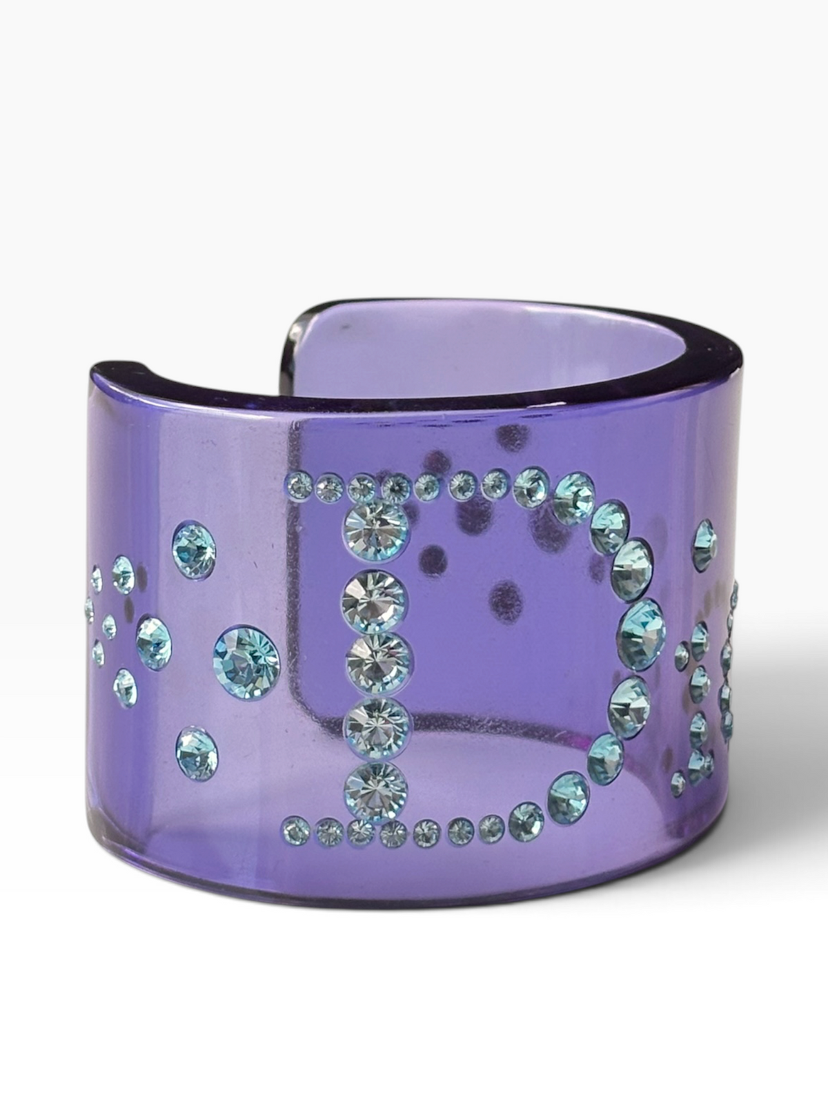 Dior Galliano Blue Rhinestone Cuff