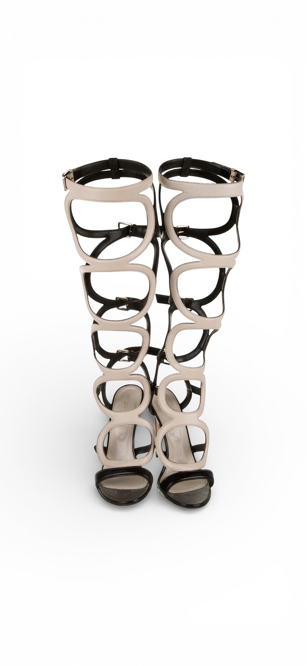 Sergio Rossi Arabesque Gladiator Heels EU 39