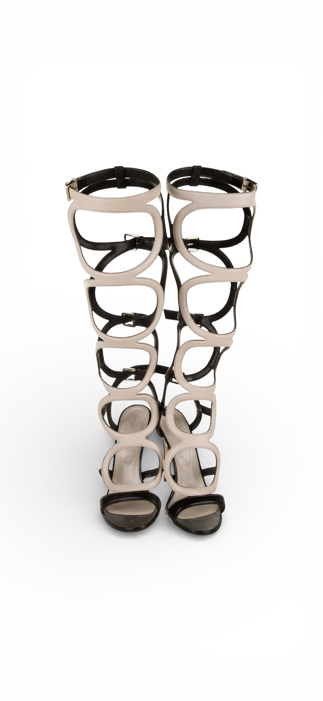 Sergio Rossi Arabesque Gladiator Heels EU 39