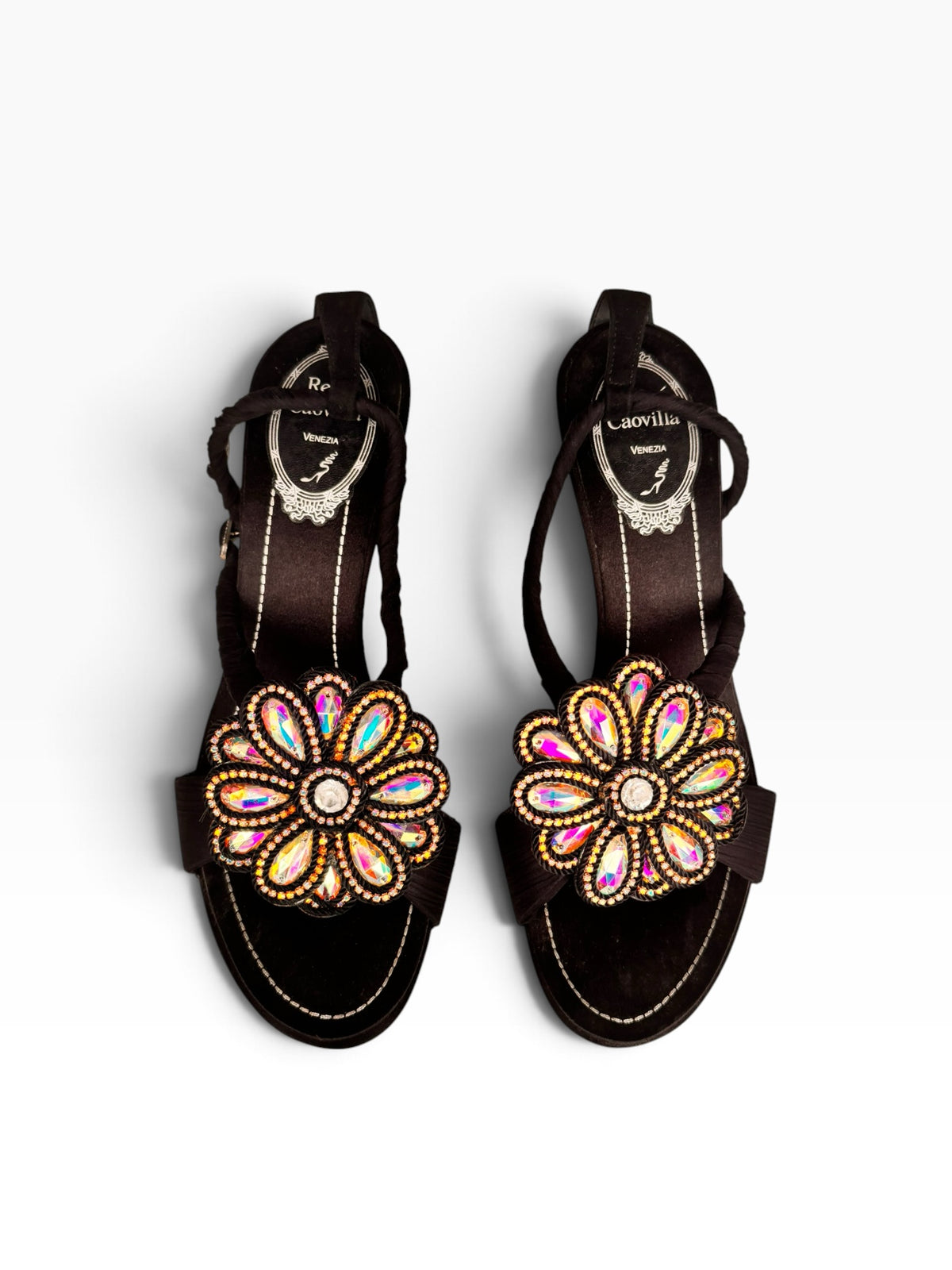 Rene Caovilla Flower Mules