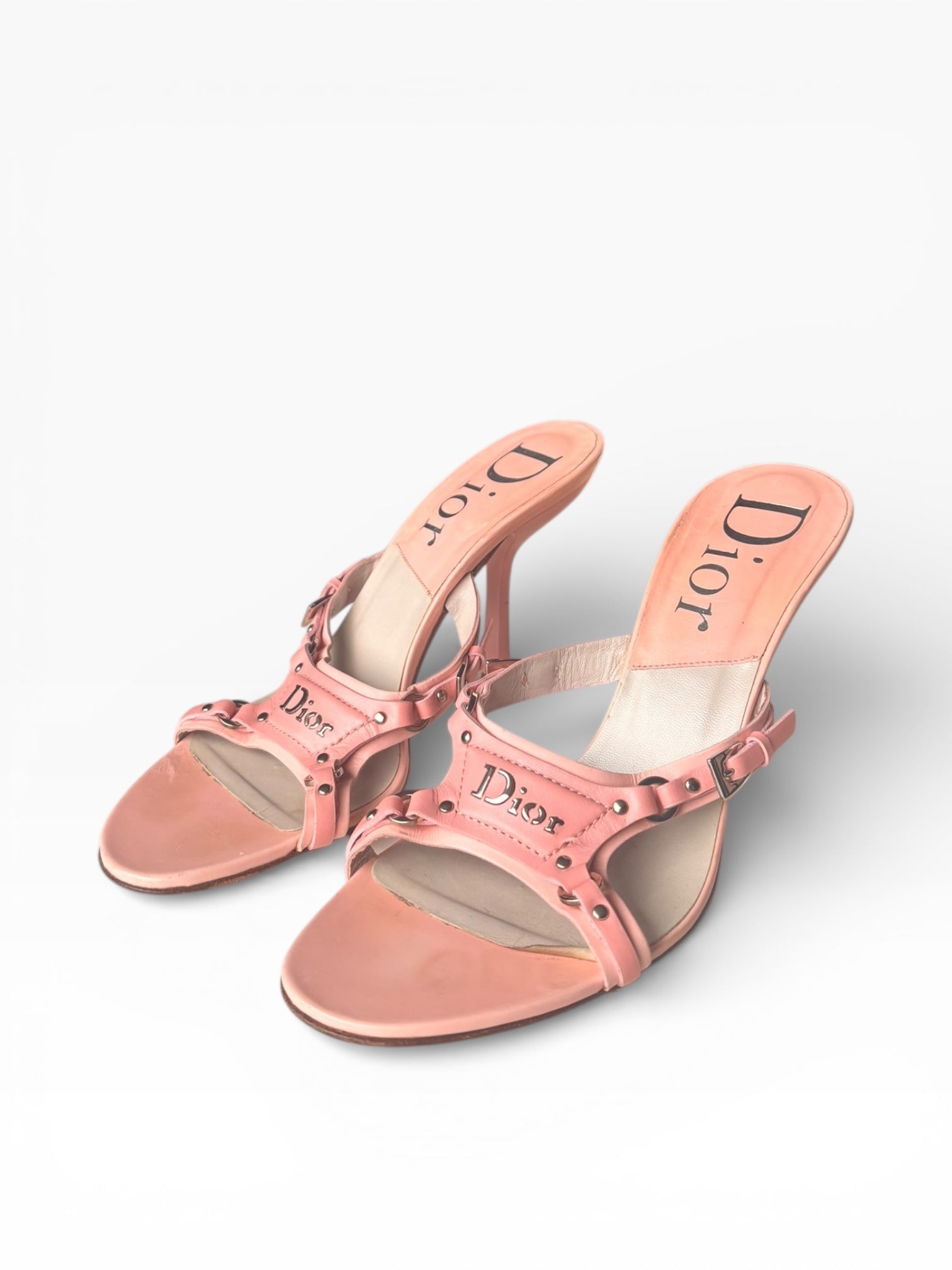 Pink Dior Bondage Heels 37