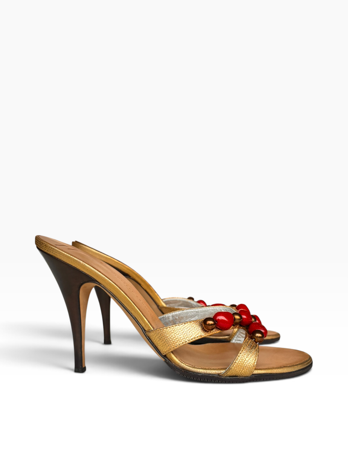Giuseppe Zanotti Red Gemstone Heels