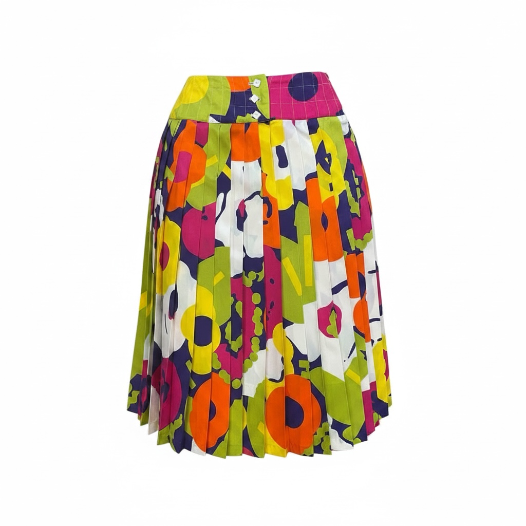 Chanel S/S 2000 Floral Pleated Skirt