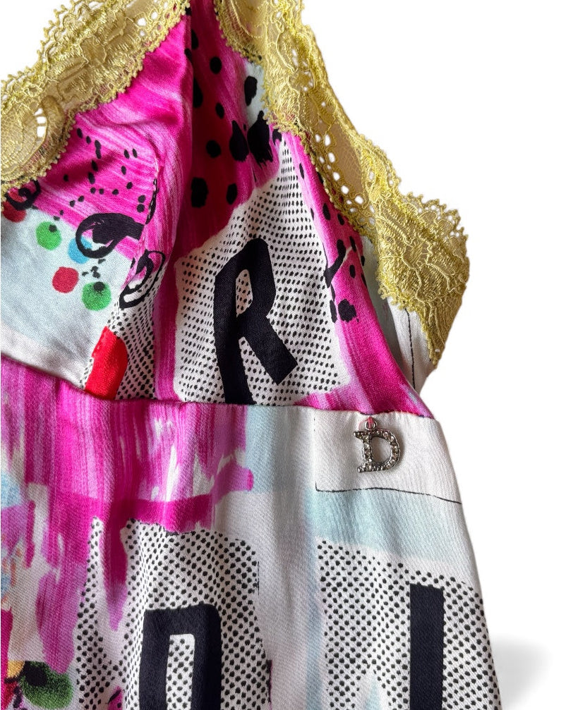 Christian Dior by John Galliano 2003 “Filth” Print Slip Dress