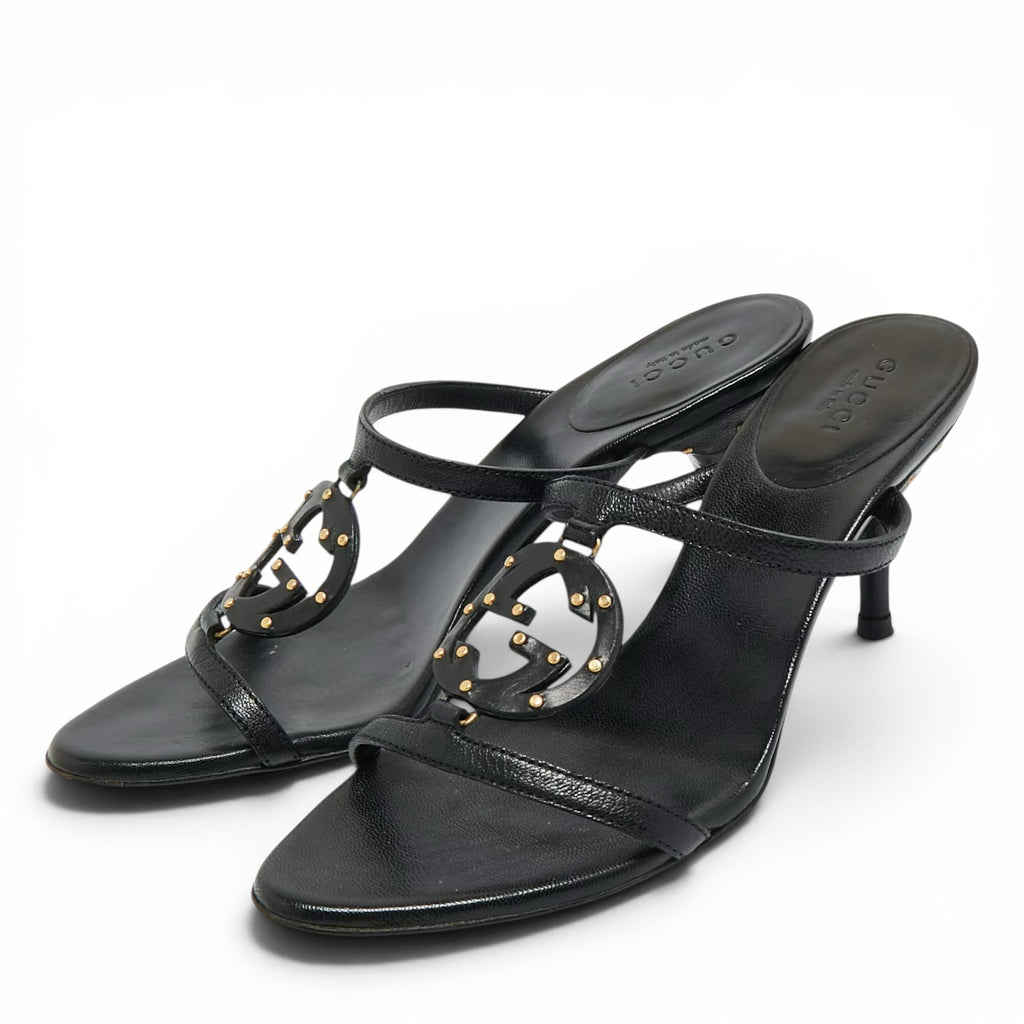 Gucci GG Logo Studded Heels