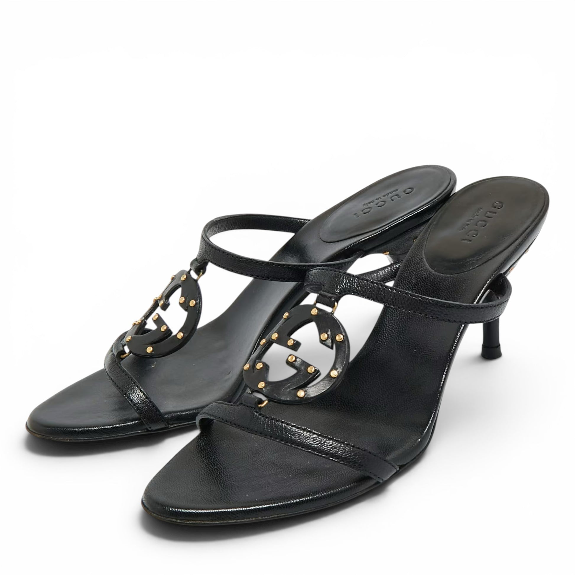 Gucci GG Logo Studded Heels