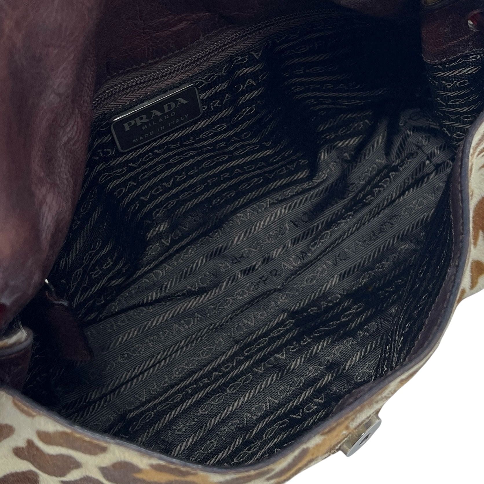 Prada Leopard Pony Calf-Hair Shoulder Bag