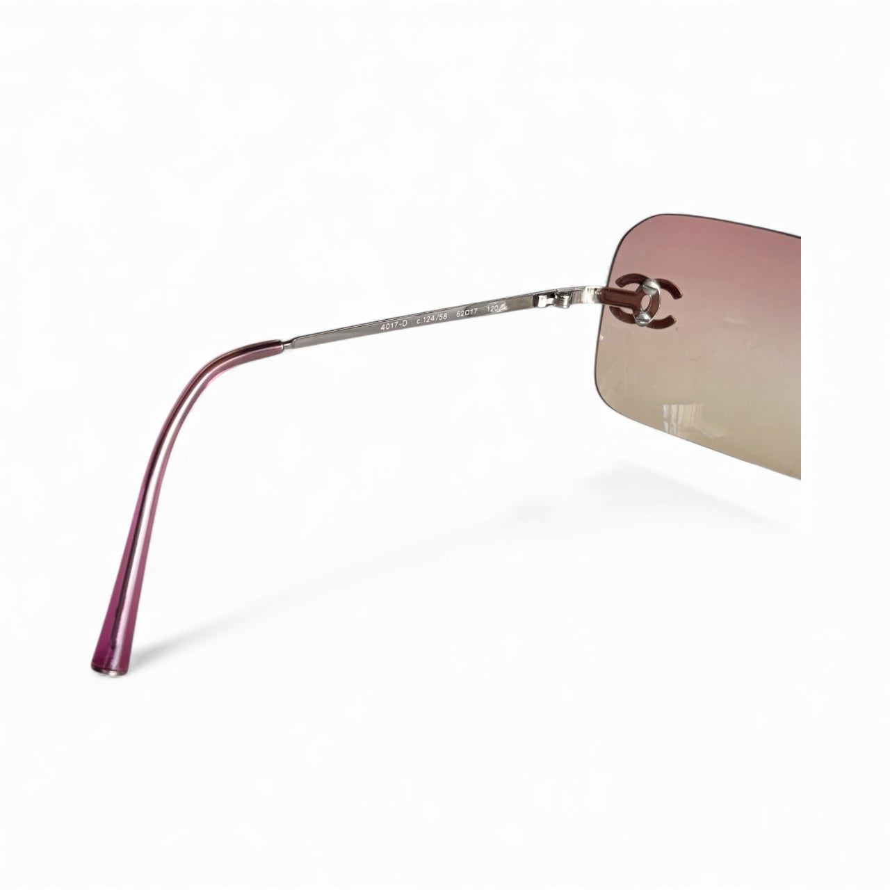 Chanel Pink Ombré Rhinestone Sunglasses