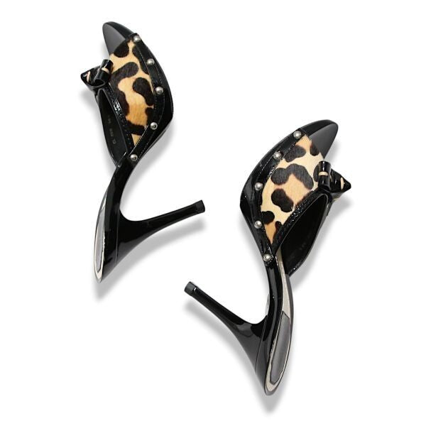 Christian Dior Leopard Calf Hair Heels 36 1/2