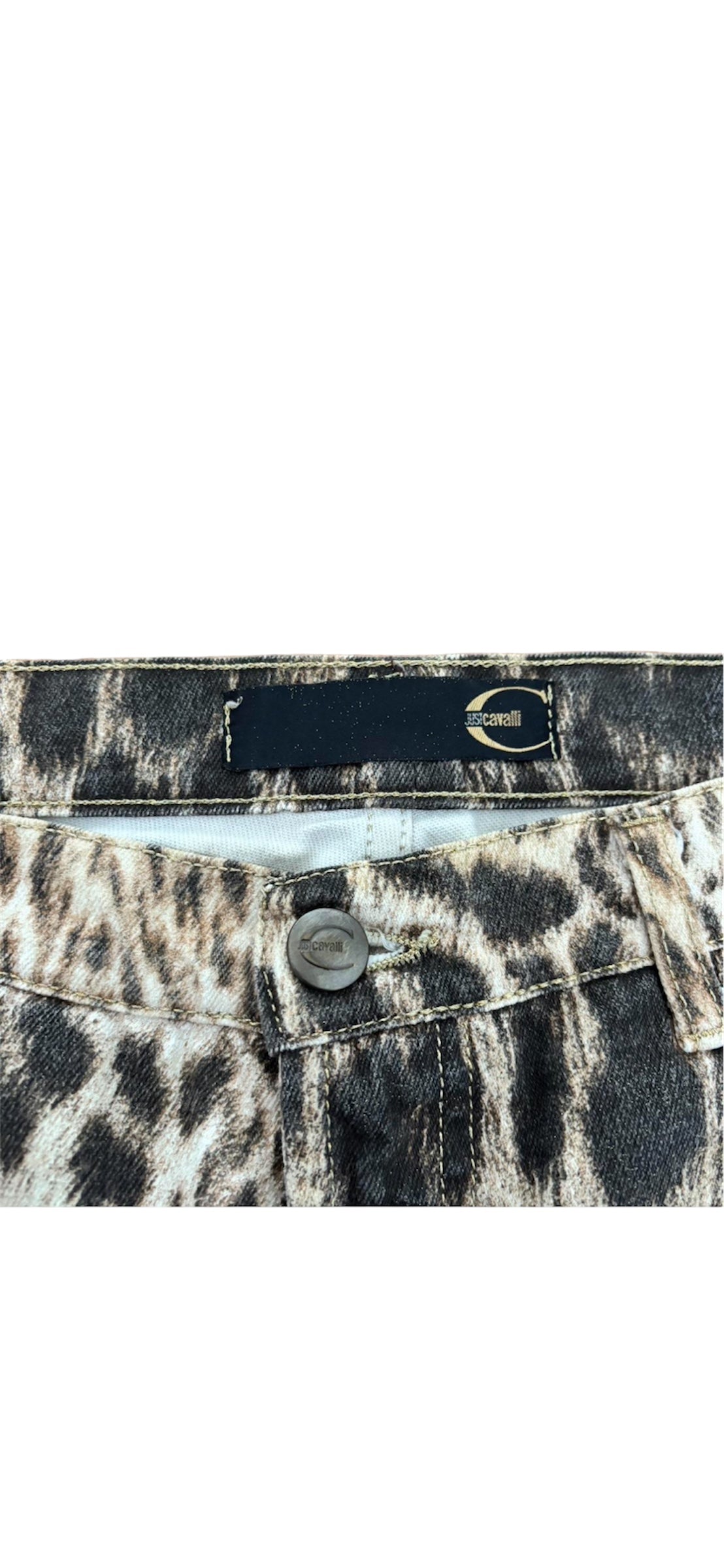 Roberto Cavalli Graphic Leopard Pink Ombre Jeans