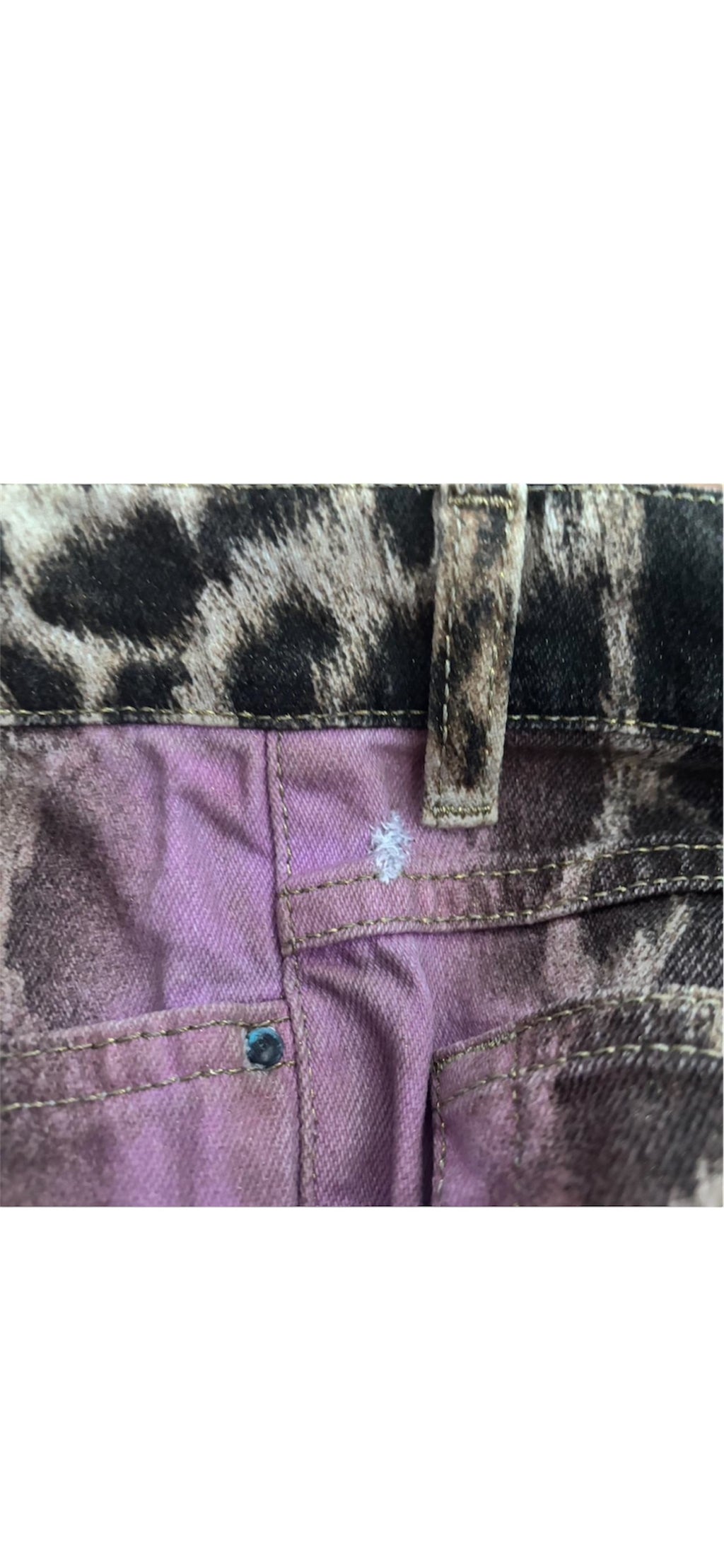 Roberto Cavalli Graphic Leopard Pink Ombre Jeans