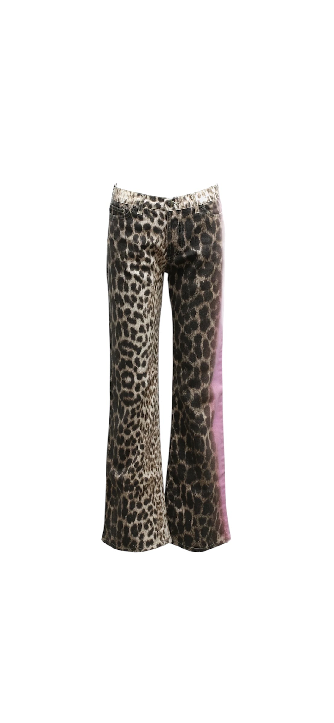 Roberto Cavalli Graphic Leopard Pink Ombre Jeans