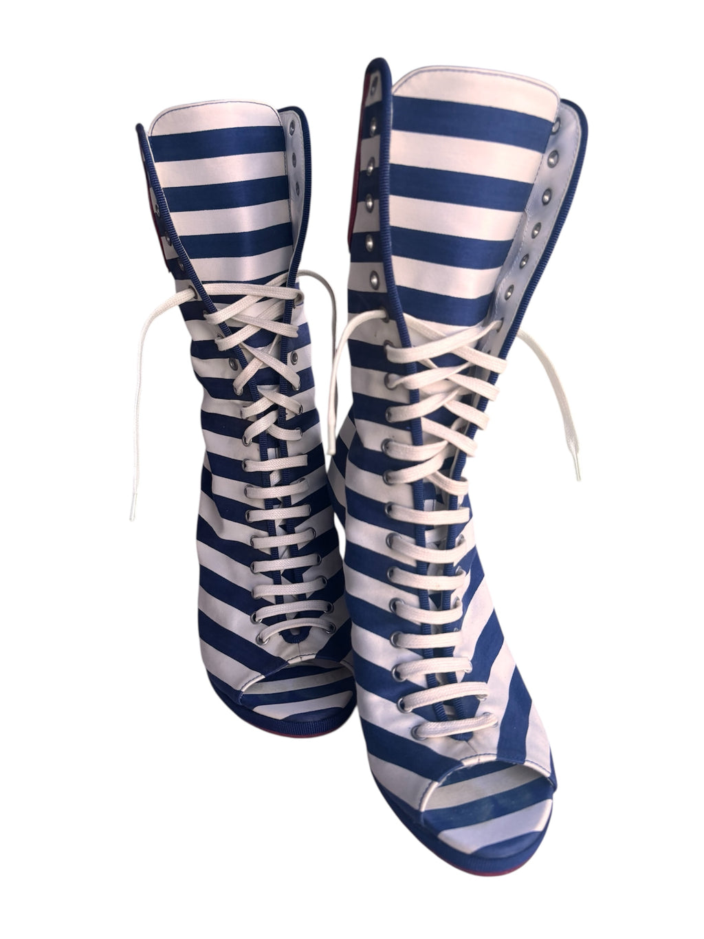 Chanel Cruise Runway Boots Navy 37