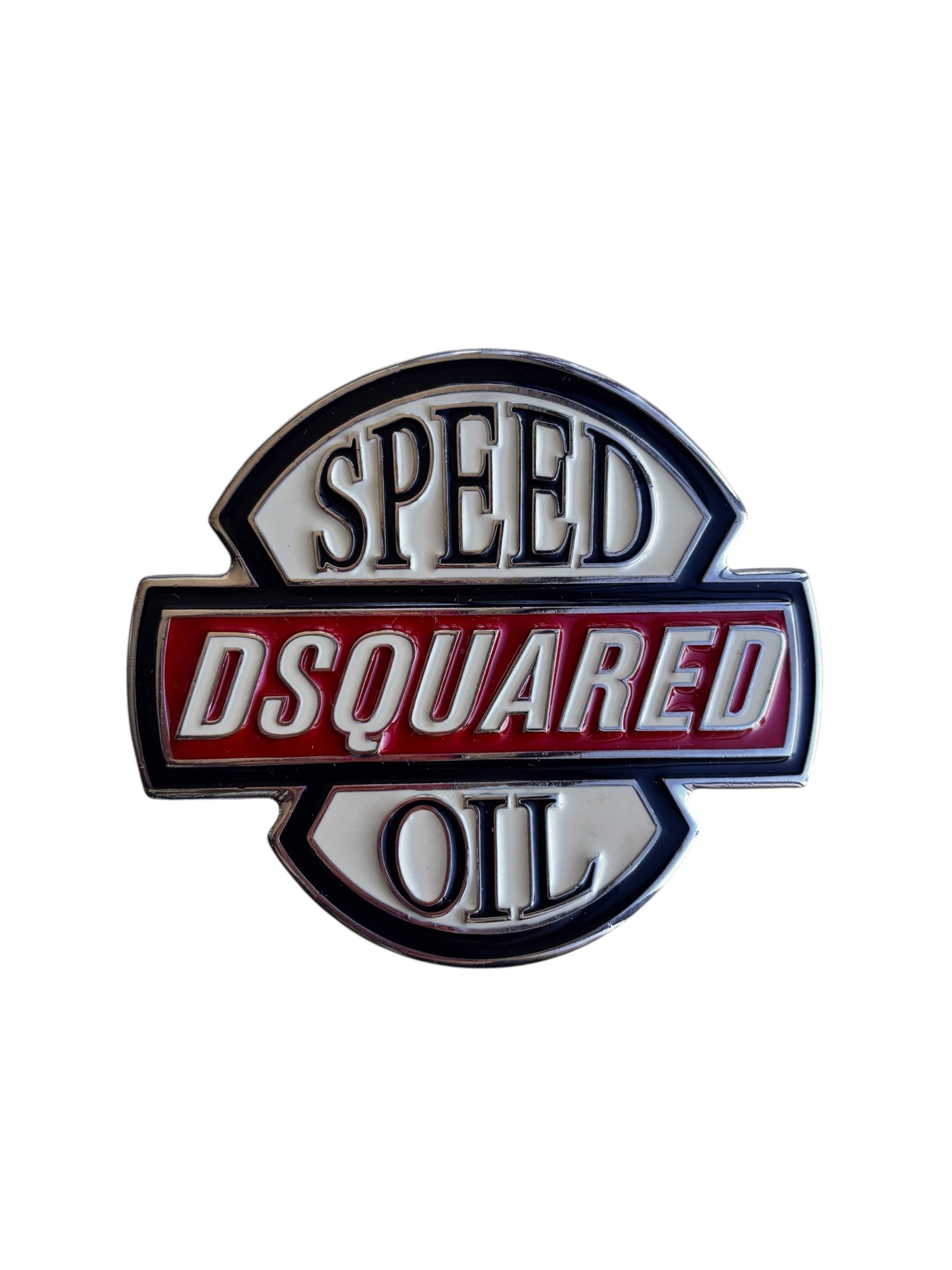 Dsquared Black Leather Speed Oil Belt