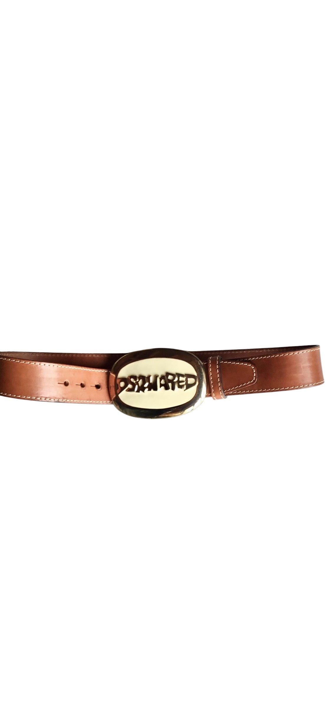 Dsquared Brown Cream Belt