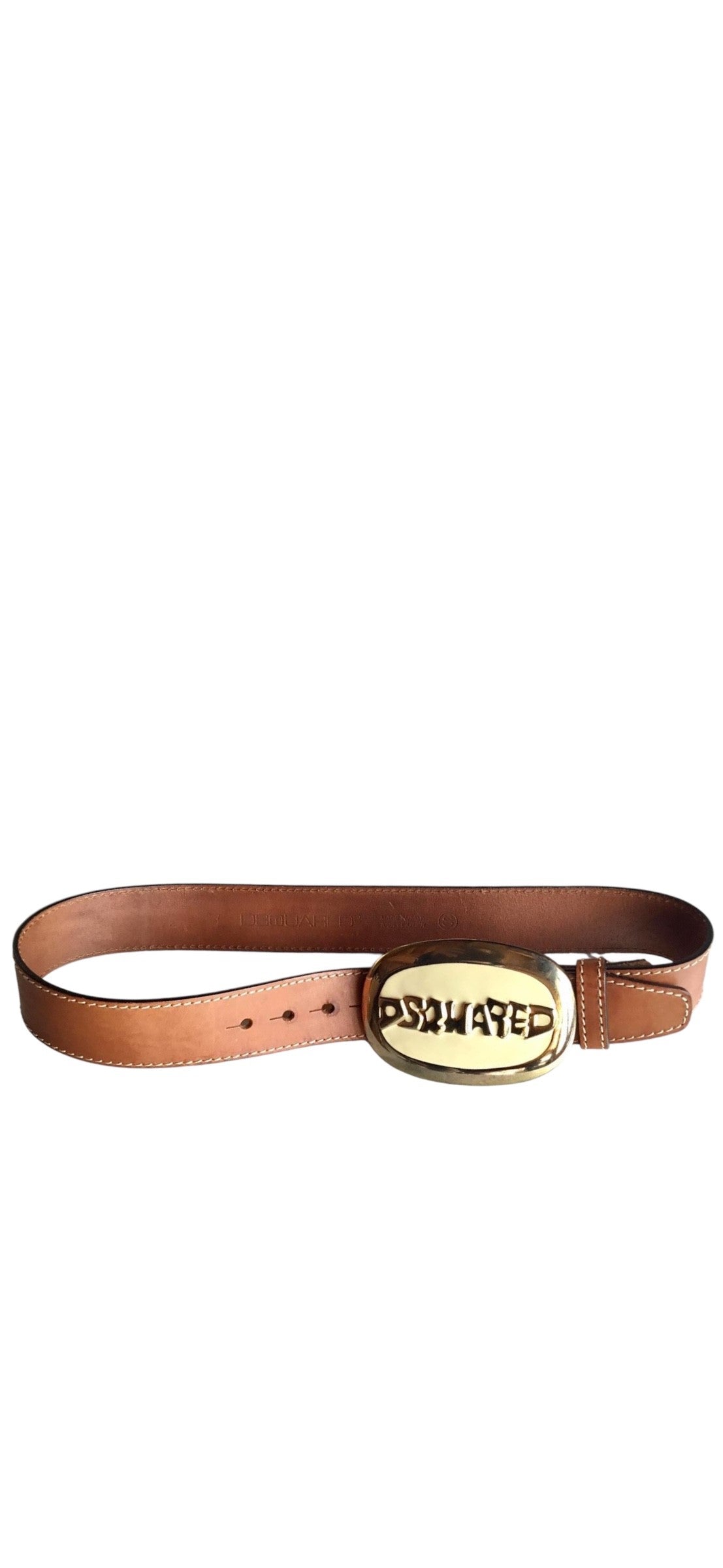 Dsquared Brown Cream Belt