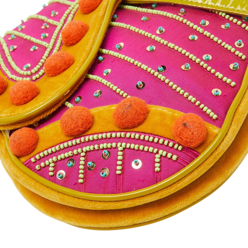 Dior Pom Pom Velvet Limited Edition 2002 Galliano Saddle Bag