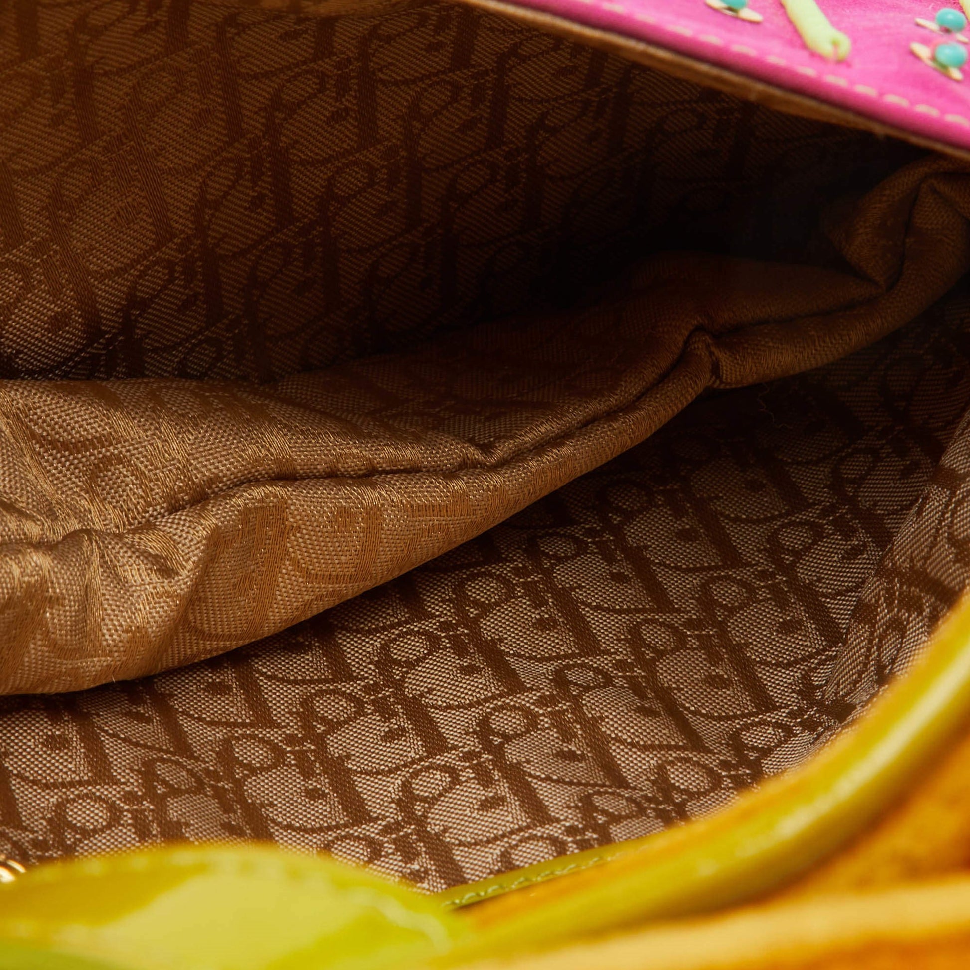 Dior Pom Pom Velvet Limited Edition 2002 Galliano Saddle Bag