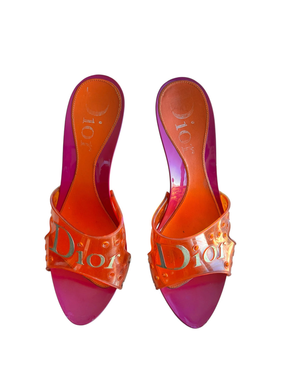 Dior Galliano Pink Jelly Heels 38