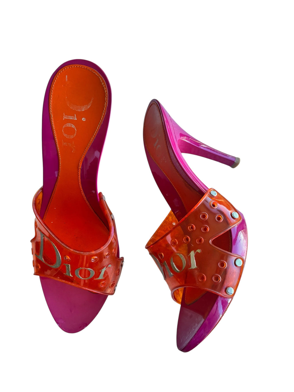 Dior Galliano Pink Jelly Heels 38