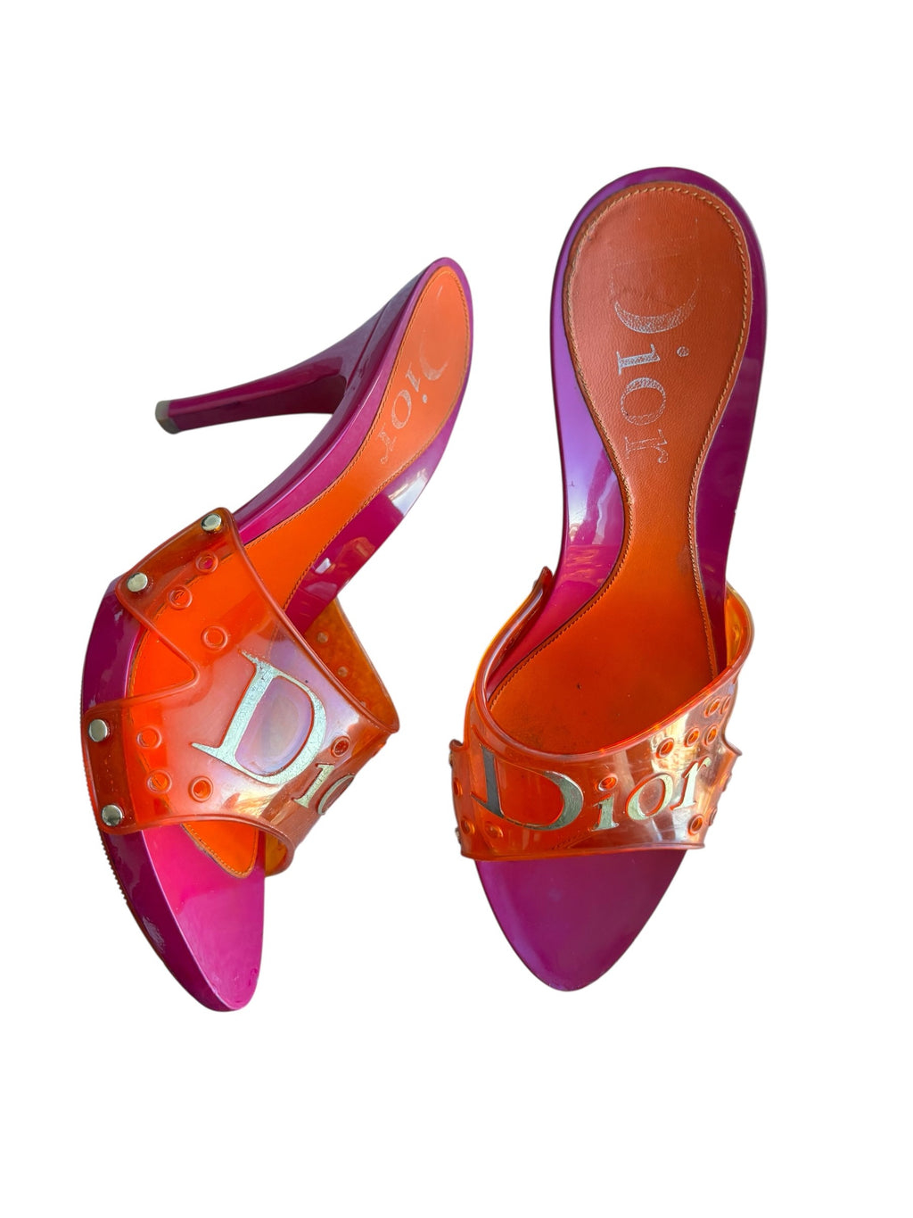 Dior Galliano Pink Jelly Heels 38