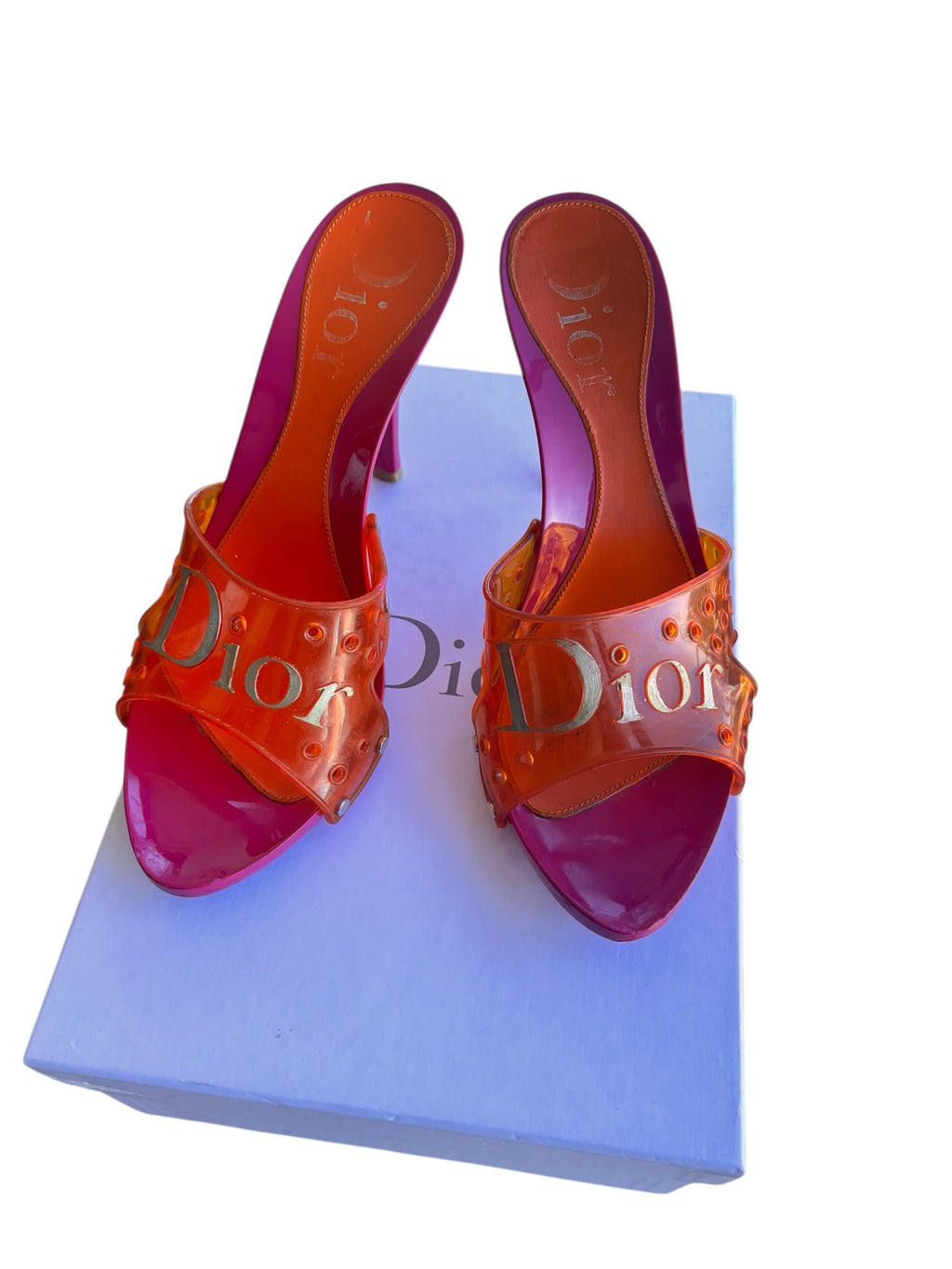 Dior Galliano Pink Jelly Heels 38