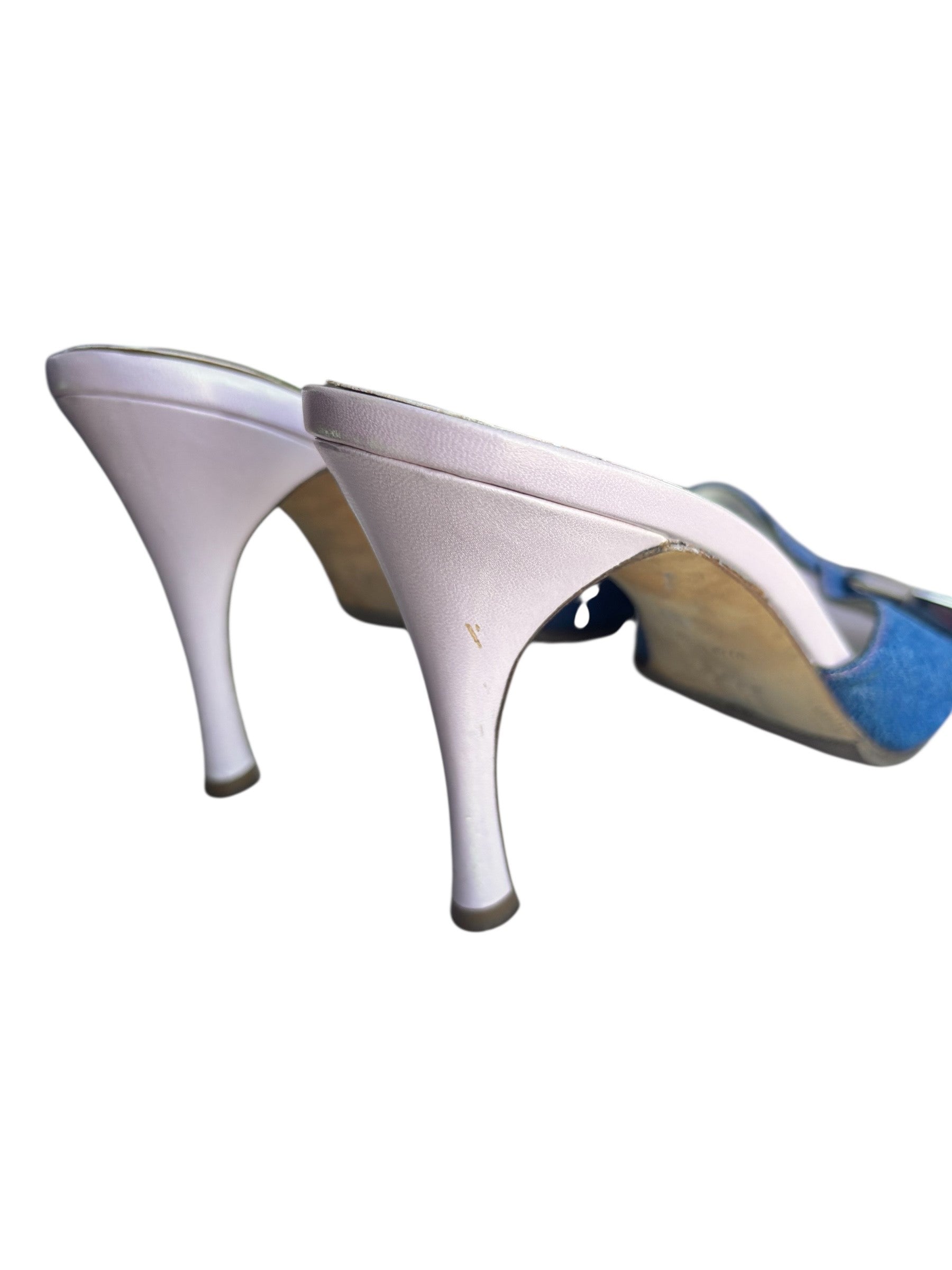 Christian Dior Denim Key & Lock Pink Heels 39